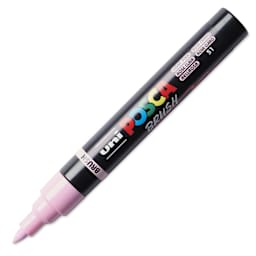 Posca Brush Paint Marker - Light Pink, Brush Tip, 1.0 - 4.0 mm, cap off