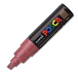 Posca Paint Marker - Metallic Red, Broad Chisel, 8 mm