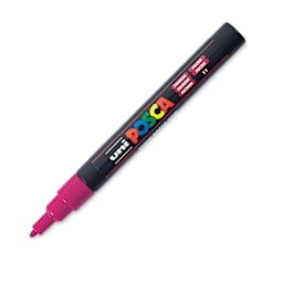 Posca Paint Marker - Fuchsia, Fine, Bullet Tip, 0.9 mm - 1.3 mm