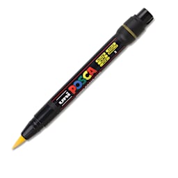 Uni Posca Paint Marker - Yellow, Brush Tip