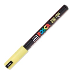 Uni Posca Paint Marker - Sunshine Yellow, X-Fine Tip, 0.7 mm, cap on