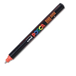 Posca Paint Marker - Orange, X-Fine Tip, 0.7 mm - cap removed