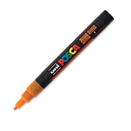 Posca Paint Marker - Glitter Orange, Fine, Bullet Tip, 0.9 mm - 1.3 mm