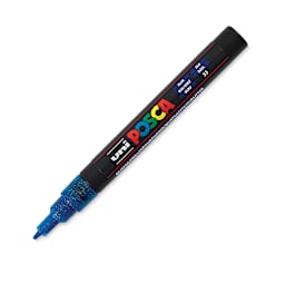 Posca Paint Marker - Glitter Blue, Fine, Bullet Tip, 0.9 mm - 1.3 mm