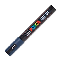 Posca Paint Marker - Navy Blue, Bullet Tip, 2.5 mm - cap on