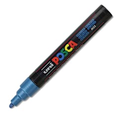 Posca Paint Marker - Metallic Blue, Bullet Tip, 2.5 mm