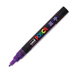 Posca Paint Marker - Glitter Violet, Fine, Bullet Tip, 0.9 mm - 1.3 mm