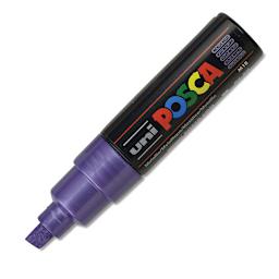 Posca Paint Marker - Metallic Violet, Broad Chisel Tip - 8 mm