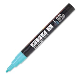 Posca Paint Marker - Aqua Green, Fine, Bullet Tip, 0.9-1.3 mm - cap off