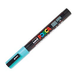 Posca Paint Marker - Aqua Green, Fine, Bullet Tip, 0.9 mm - 1.3 mm - cap on