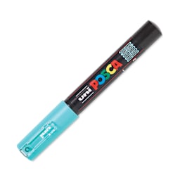 Posca Paint Marker - Aqua Green, X-Fine, Bullet Tip, 0.7 mm - cap on