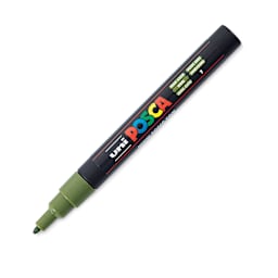 Posca Paint Marker - Khaki Green, Fine, Bullet Tip, 0.9 mm - 1.3 mm