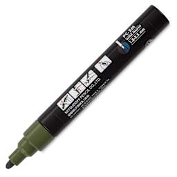 Posca Paint Marker - Khaki Green, Bullet Tip, 2.5 mm - cap off