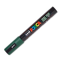 Posca Paint Marker - English Green, Bullet Tip, 2.5 mm - cap on