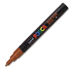 Uni Posca Paint Marker - Bronze, Fine, Bullet Tip, 0.9 mm - 1.3 mm