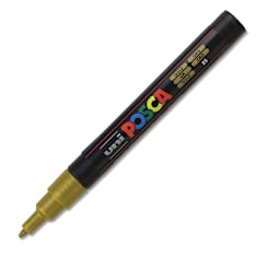 Posca Paint Marker - Gold, Fine, Bullet Tip, 0.9 mm - 1.3 mm