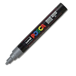 Uni Posca Paint Marker - Silver, Bullet Tip, 2.5 mm