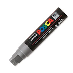 Uni Posca Paint Marker - Silver, Extra Broad Tip, 15 mm