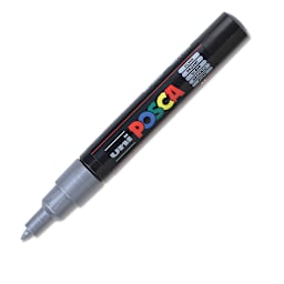 Uni Posca Paint Marker - Silver, X-Fine, Bullet Tip, 0.7 mm