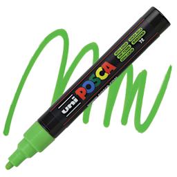 Posca Paint Marker - Apple Green, Bullet Tip, 2.5 mm - marker and swatch