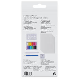 Faber-Castell Goldfaber Studio Soft Pastels - Beginner Kit, Set of 12 (back of packaging)