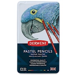 Derwent Pastel Pencil Set - Set of 12 (front of tin)