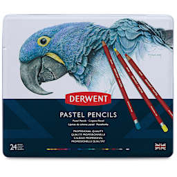 Derwent Pastel Pencil Set - Set of 24 (front of tin)