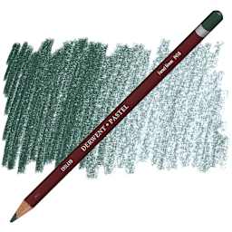 Derwent Pastel Pencil - Forest Green pencil and swatch