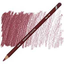 Derwent Pastel Pencil - Maroon pencil and swatch