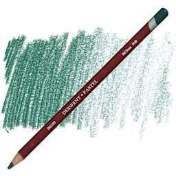 Derwent Pastel Pencil - Mid Green pencil and swatch