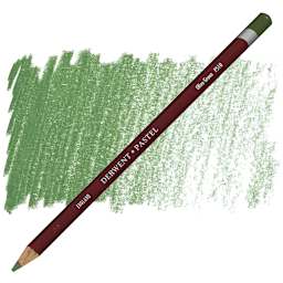 Derwent Pastel Pencil - Olive Green pencil and swatch