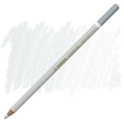 Stabilo CarbOthello Pastel Pencil - Gray White pencil and swatch