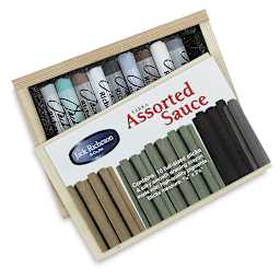 Yarka Assorted Sauce Classic Drawing Crayons - Package shown slightly opened
