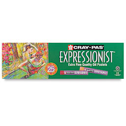 Sakura Cray-Pas Expressionist Oil Pastel Sets - Set of 25. Front of package.