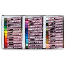 Sakura Cray-Pas Expressionist Oil Pastel Sets - Set of 36. Inner tray of pastels.