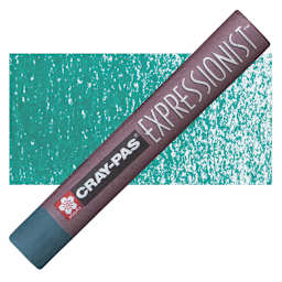 Sakura Cray-Pas Expressionist Oil Pastel - Blue Green oil pastel and swatch