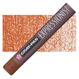 Sakura Cray-Pas Expressionist Oil Pastel - Burnt Sienna oil pastel and swatch