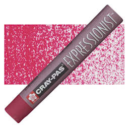 Sakura Cray-Pas Expressionist Oil Pastel - Crimson oil pastel and swatch