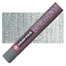 Sakura Cray-Pas Expressionist Oil Pastel - Dark Gray oil pastel and swatch
