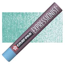 Sakura Cray-Pas Expressionist Oil Pastel - Emerald Green oil pastel and swatch