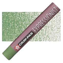 Sakura Cray-Pas Expressionist Oil Pastel - Green Gray oil pastel and swatch