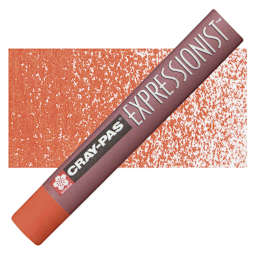 Sakura Cray-Pas Expressionist Oil Pastel - Orange oil pastel and swatch
