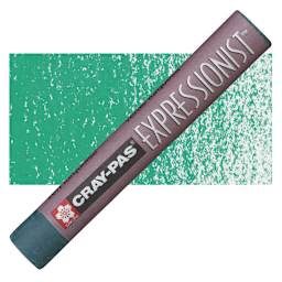 Sakura Cray-Pas Expressionist Oil Pastel - Turquoise Green oil pastel and swatch