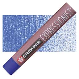 Sakura Cray-Pas Expressionist Oil Pastel - Ultramarine oil pastel and swatch