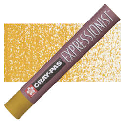 Sakura Cray-Pas Expressionist Oil Pastel - Yellow Ochre oil pastel and swatch