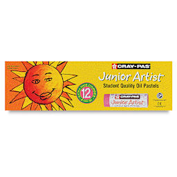 Sakura Cray-Pas Junior Artist Oil Pastels - Set of 12 Chubby Oil Pastels, Assorted Colors. In package