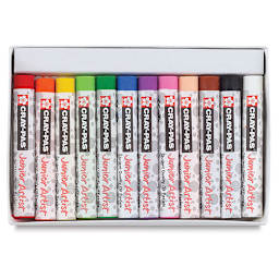 Sakura Cray-Pas Junior Artist Oil Pastel Set of 12 Assorted Colors. Inside package