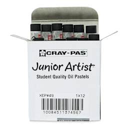Sakura Cray-Pas Junior Artist Oil Pastel - Black, Box of 12