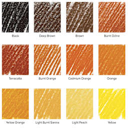Blick Studio Pastel Set - Earthtone Colors, Set of 12, swatch