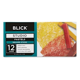Blick Studio Pastels - Earthtone Colors, Set of 12. Front of package.